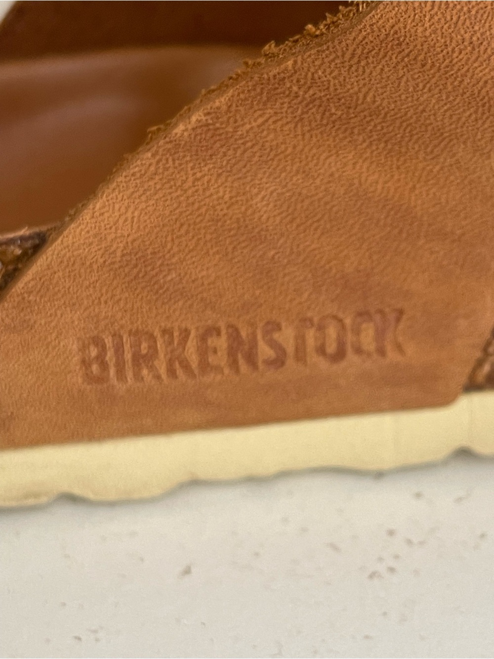 Birkenstock Orange Thong Sandal with Gold Buckle - Picture 11 of 12